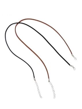 🔴 5 for $10 ONE BLACK Suede Leather Cord Necklace